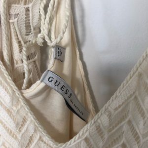 STUNNING GUESS ANGELES WHITE DRESS W TWO SLITS